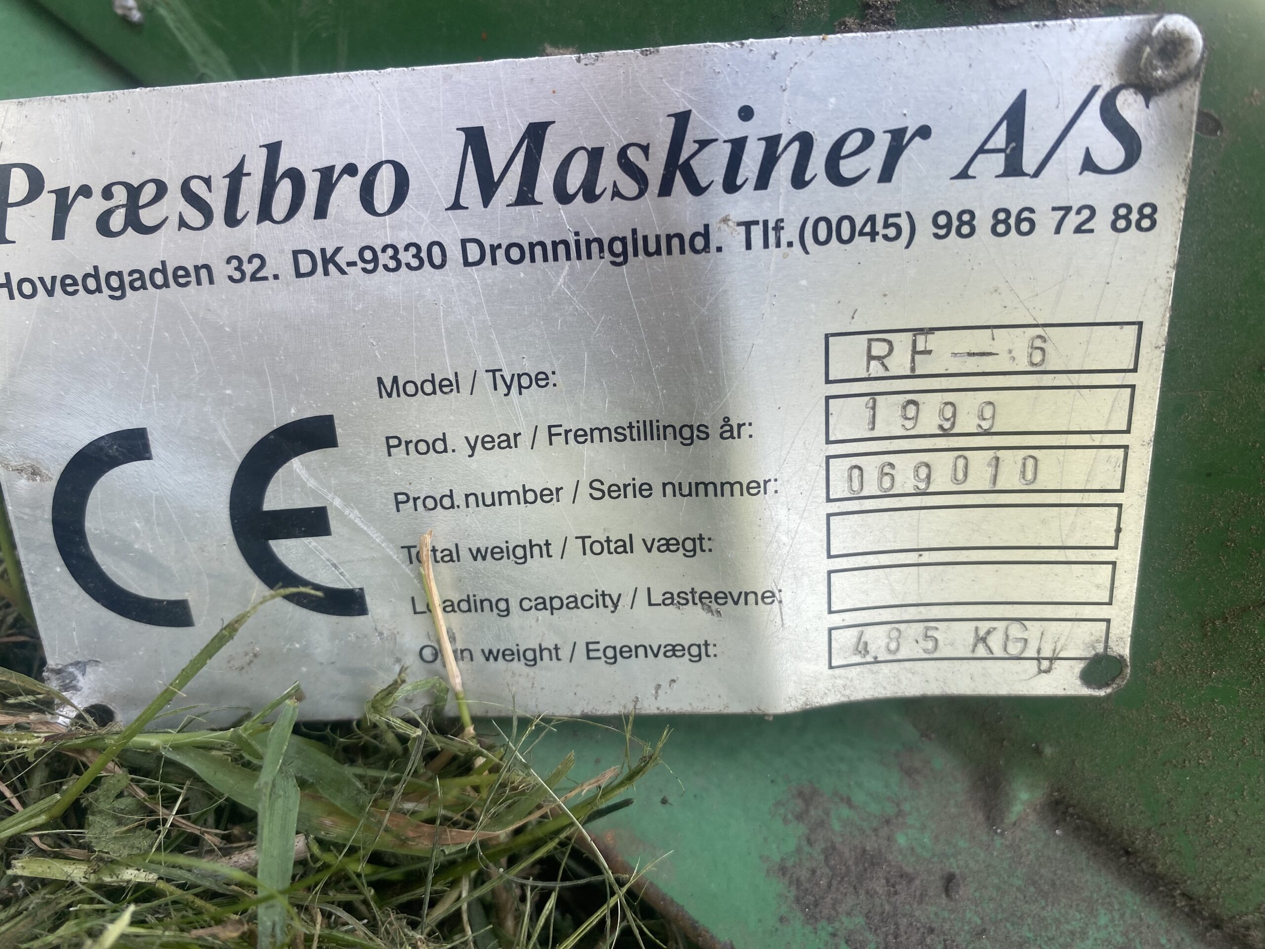 Græsmarkharve_Specifikationer
